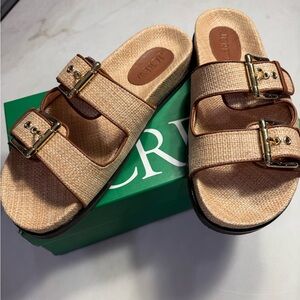 J. Crew Beige Buckle Sandals